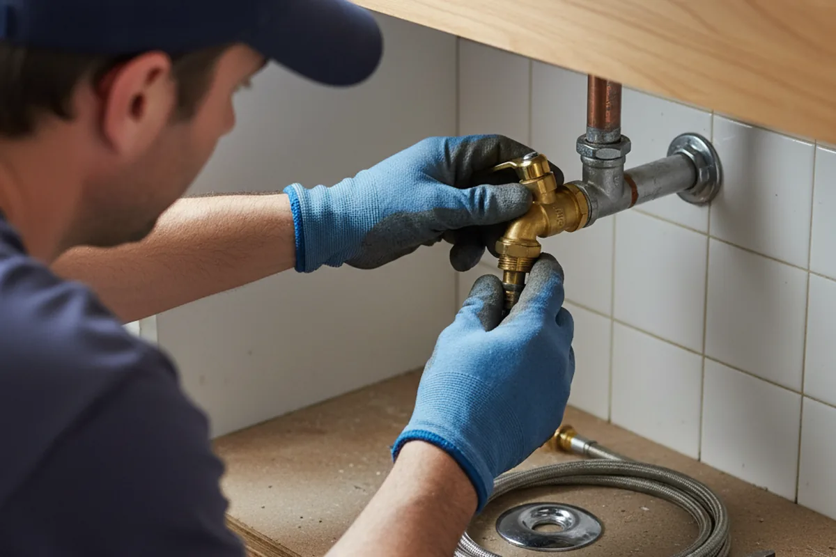 Shutoff valve and fitting work during Emergency Plumbing in Mounds